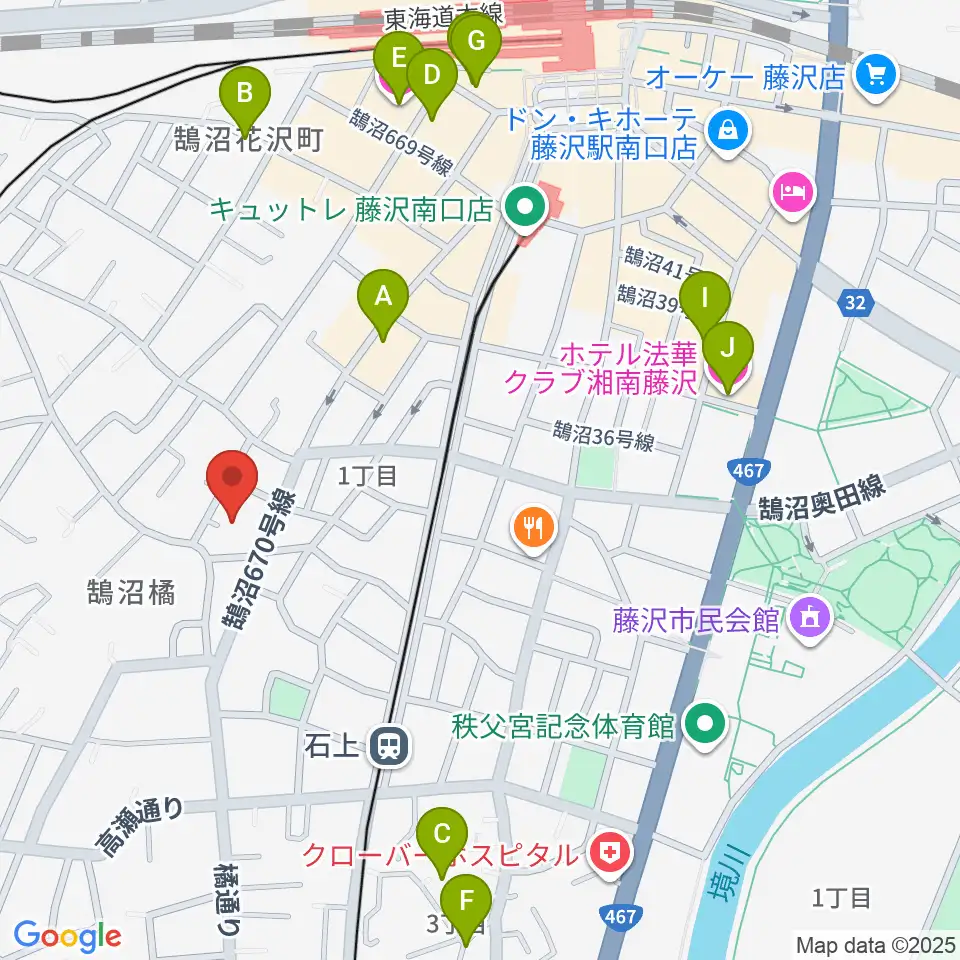 ル・クラシック周辺のホテル一覧地図
