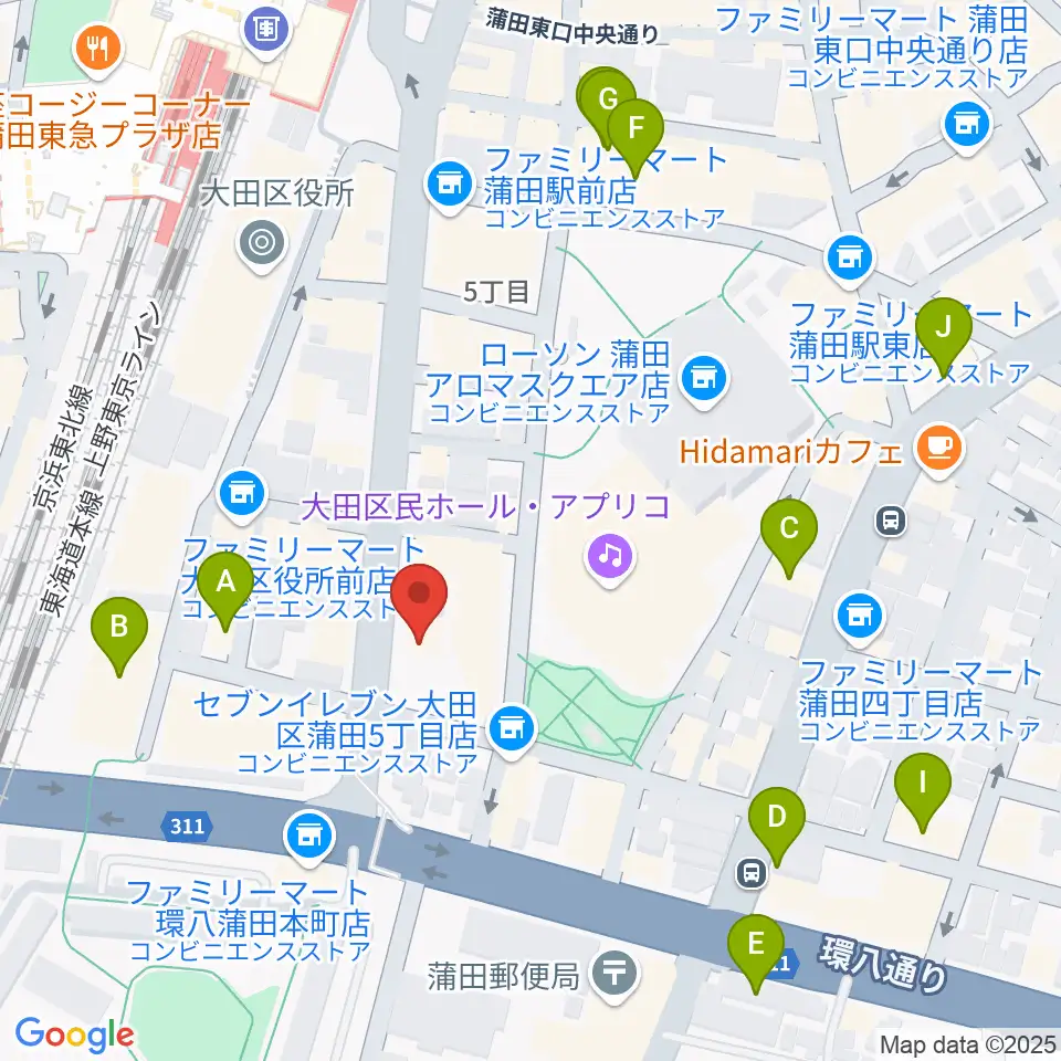 蒲田ニューエイト周辺のホテル一覧地図