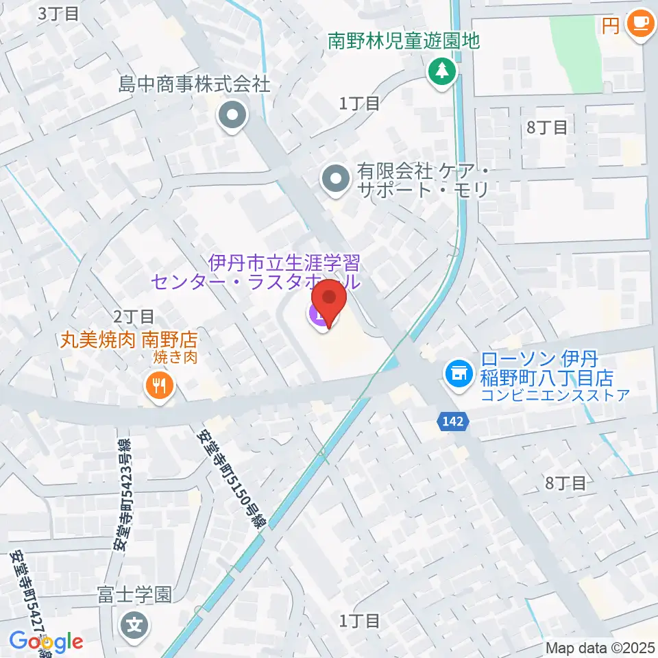 ラスタホール(伊丹市立生涯学習センター) 周辺のホテル一覧地図