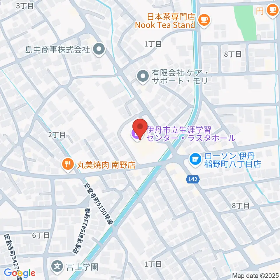 ラスタホール（伊丹市立生涯学習センター） 周辺のホテル一覧地図