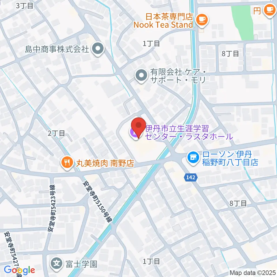 ラスタホール(伊丹市立生涯学習センター) 周辺のホテル一覧地図