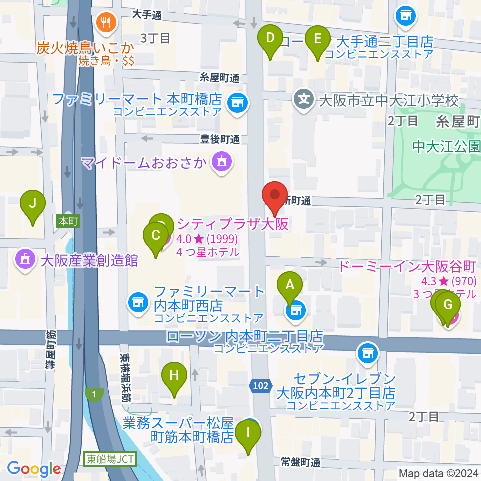 Live bar Teasin'周辺のホテル一覧地図