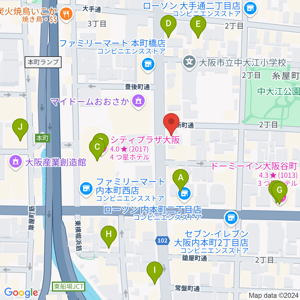 Live bar Teasin'周辺のホテル一覧地図