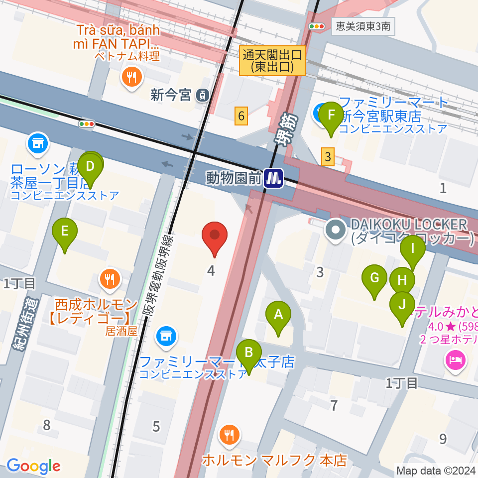 西成ドナリー at KAMA PUB周辺のホテル一覧地図