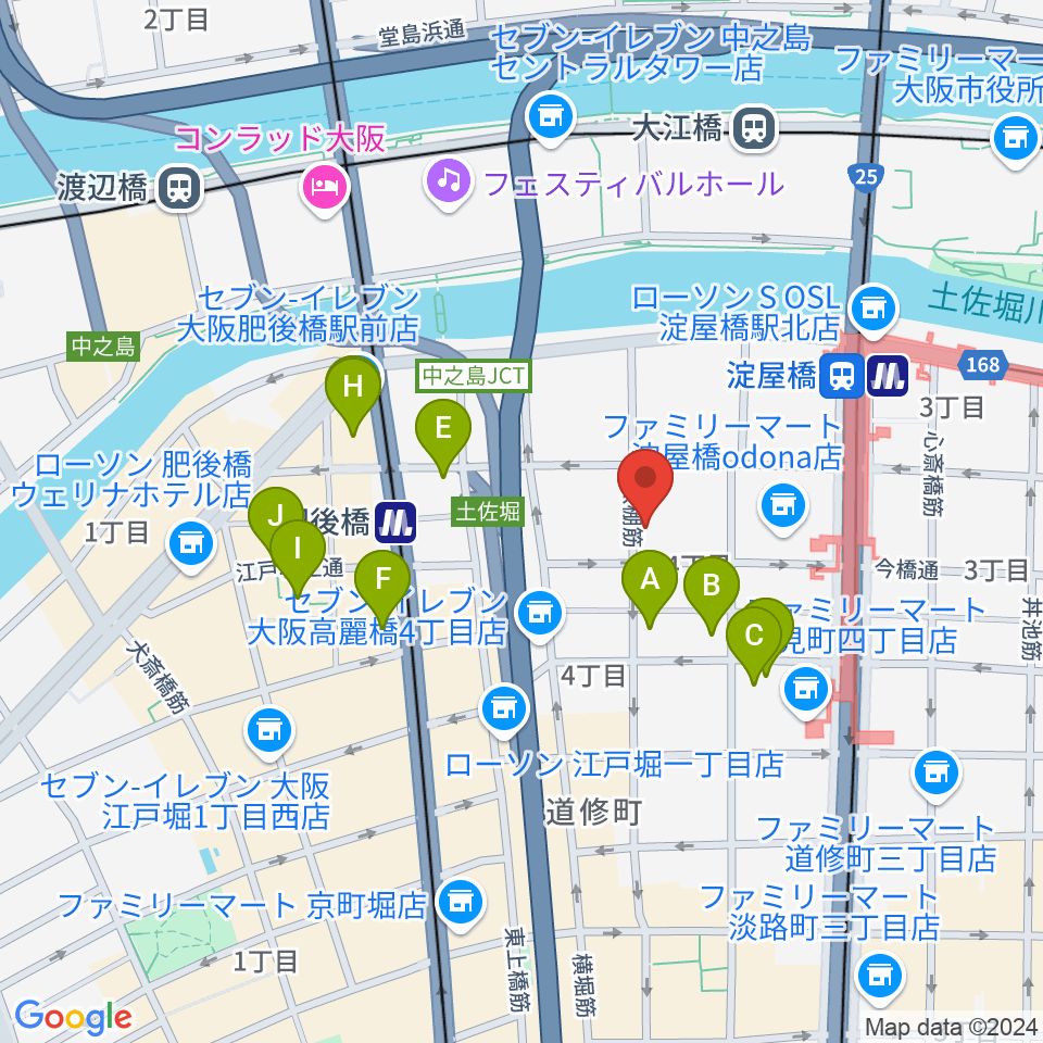 大阪倶楽部4Fホール周辺のホテル一覧地図