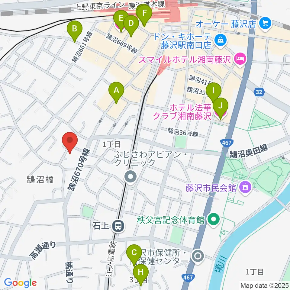 藤沢ル・クラシック周辺のホテル一覧地図