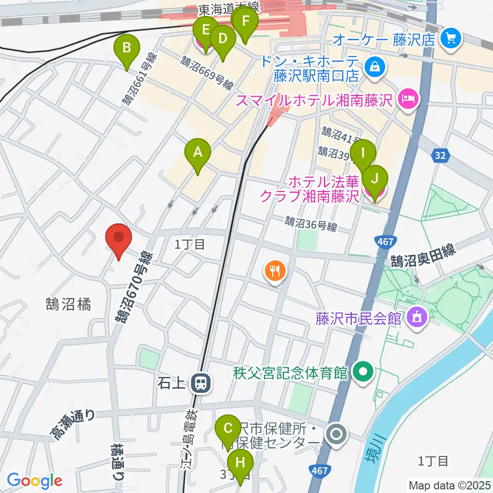 藤沢ル・クラシック周辺のホテル一覧地図