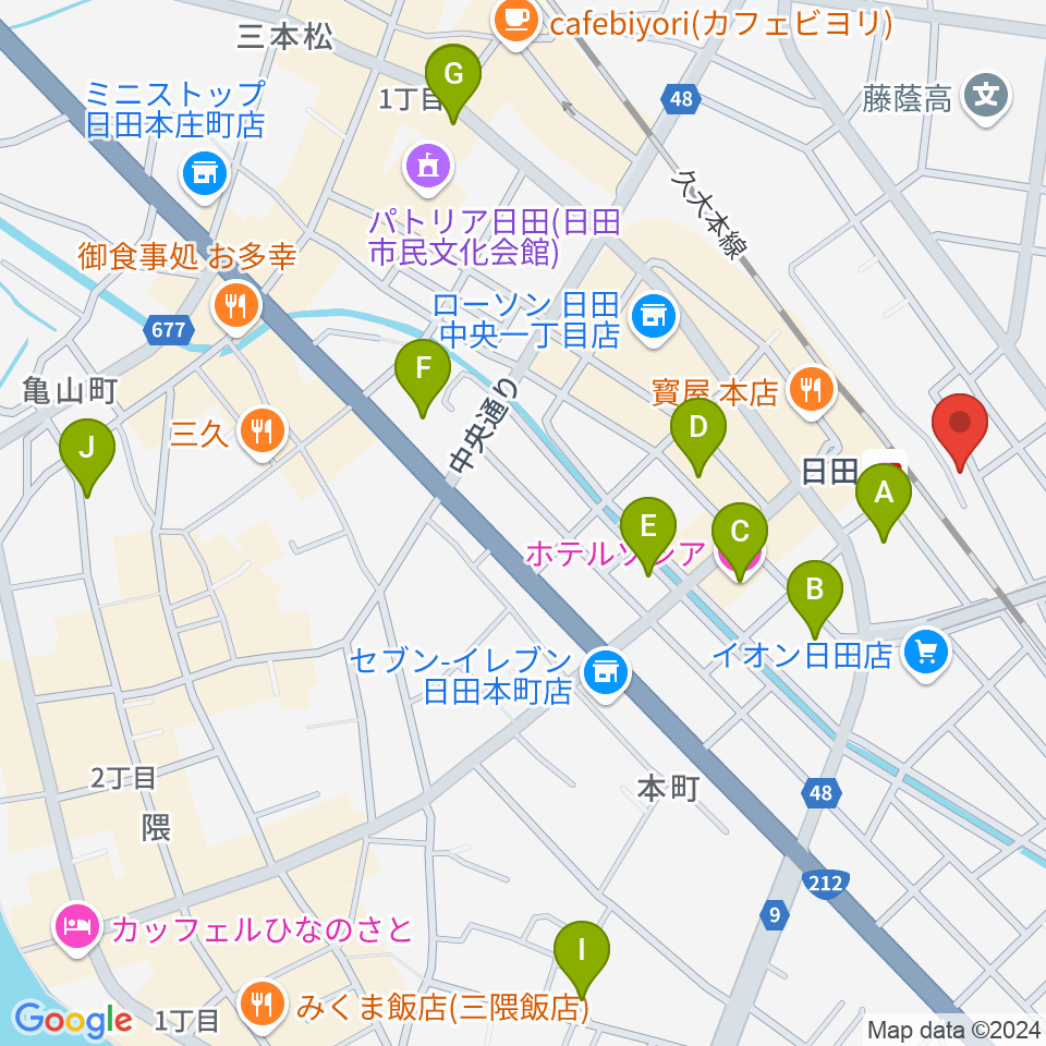 有限会社 大石楽器店周辺のホテル一覧地図