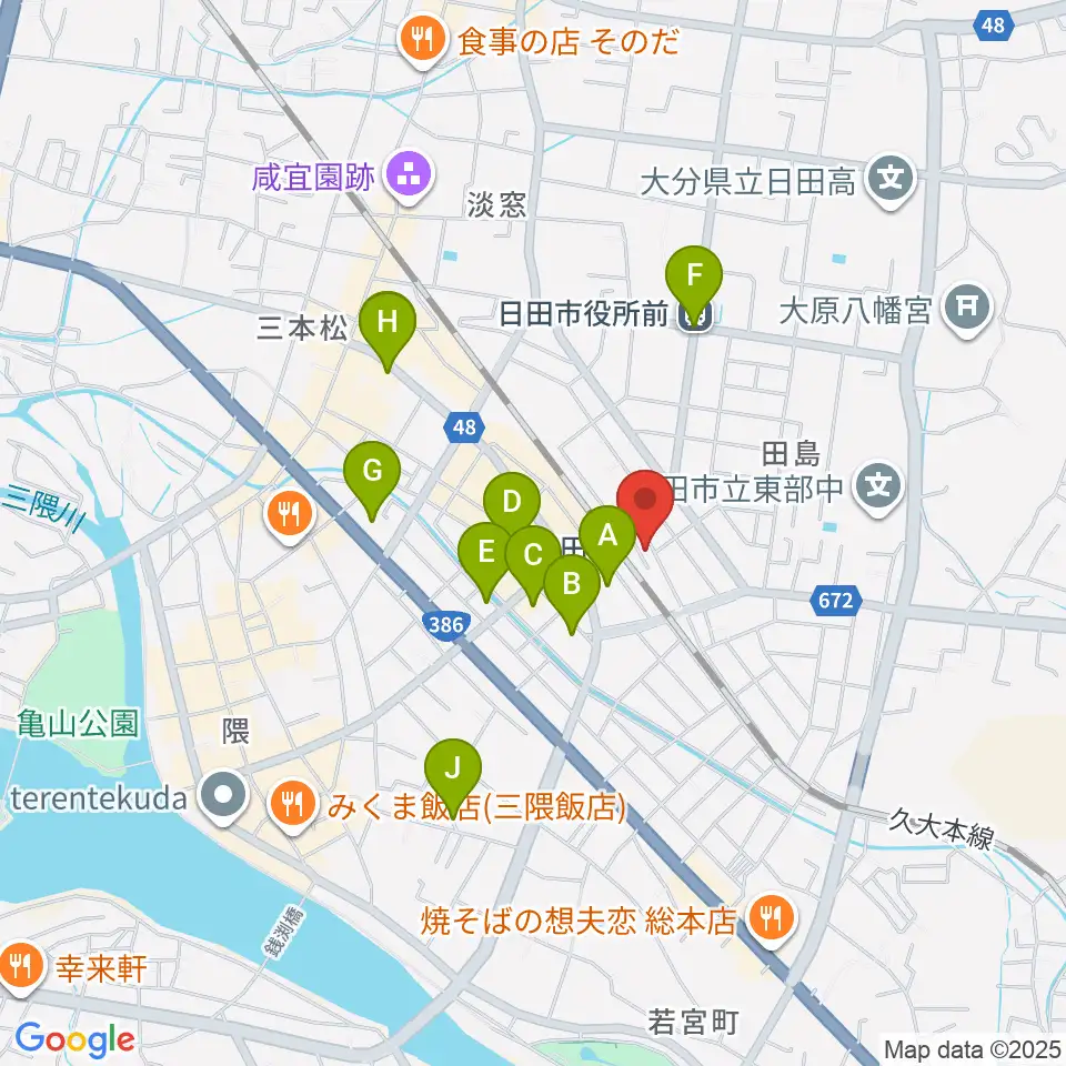 有限会社 大石楽器店周辺のホテル一覧地図