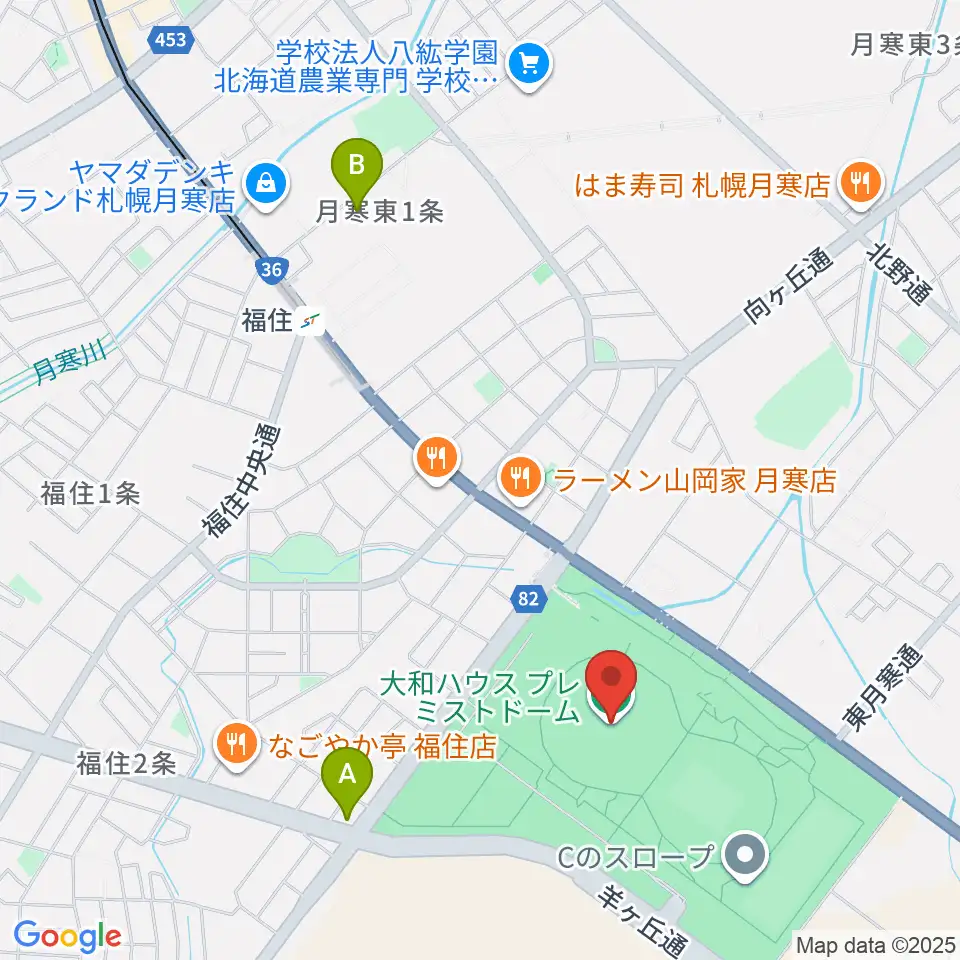 大和ハウス プレミストドーム周辺のホテル一覧地図
