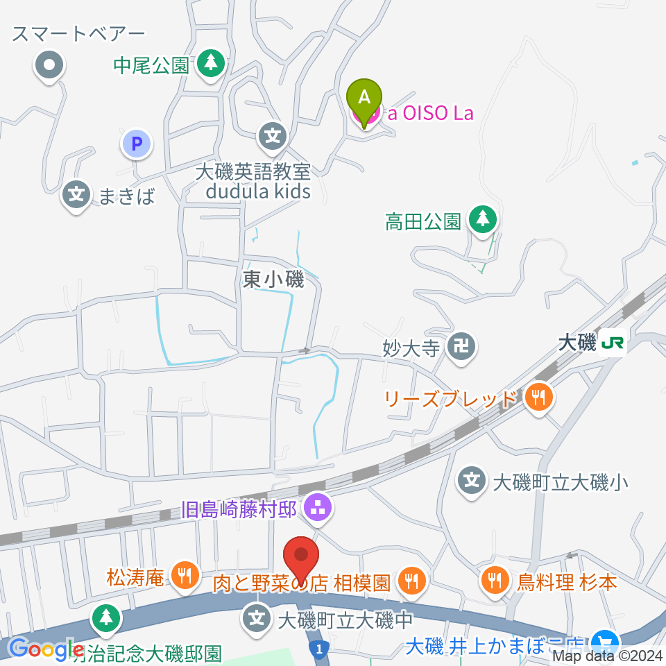 大磯すとれんじふるうつ周辺のホテル一覧地図