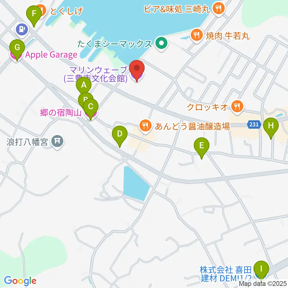 三豊市文化会館マリンウェーブ周辺のホテル一覧地図
