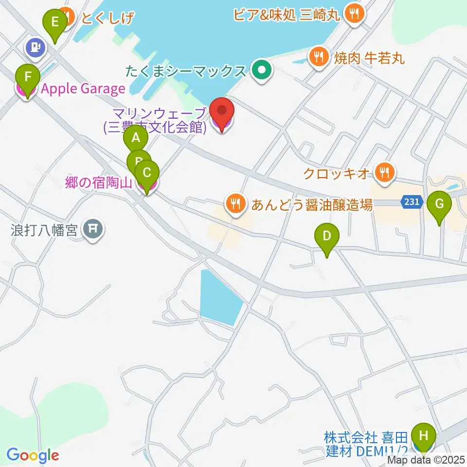 三豊市文化会館マリンウェーブ周辺のホテル一覧地図