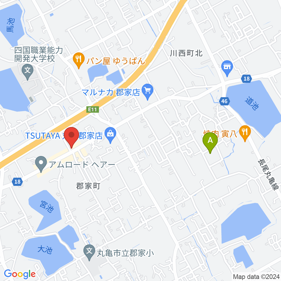 オオサカヤ 丸亀郡家店周辺のホテル一覧地図