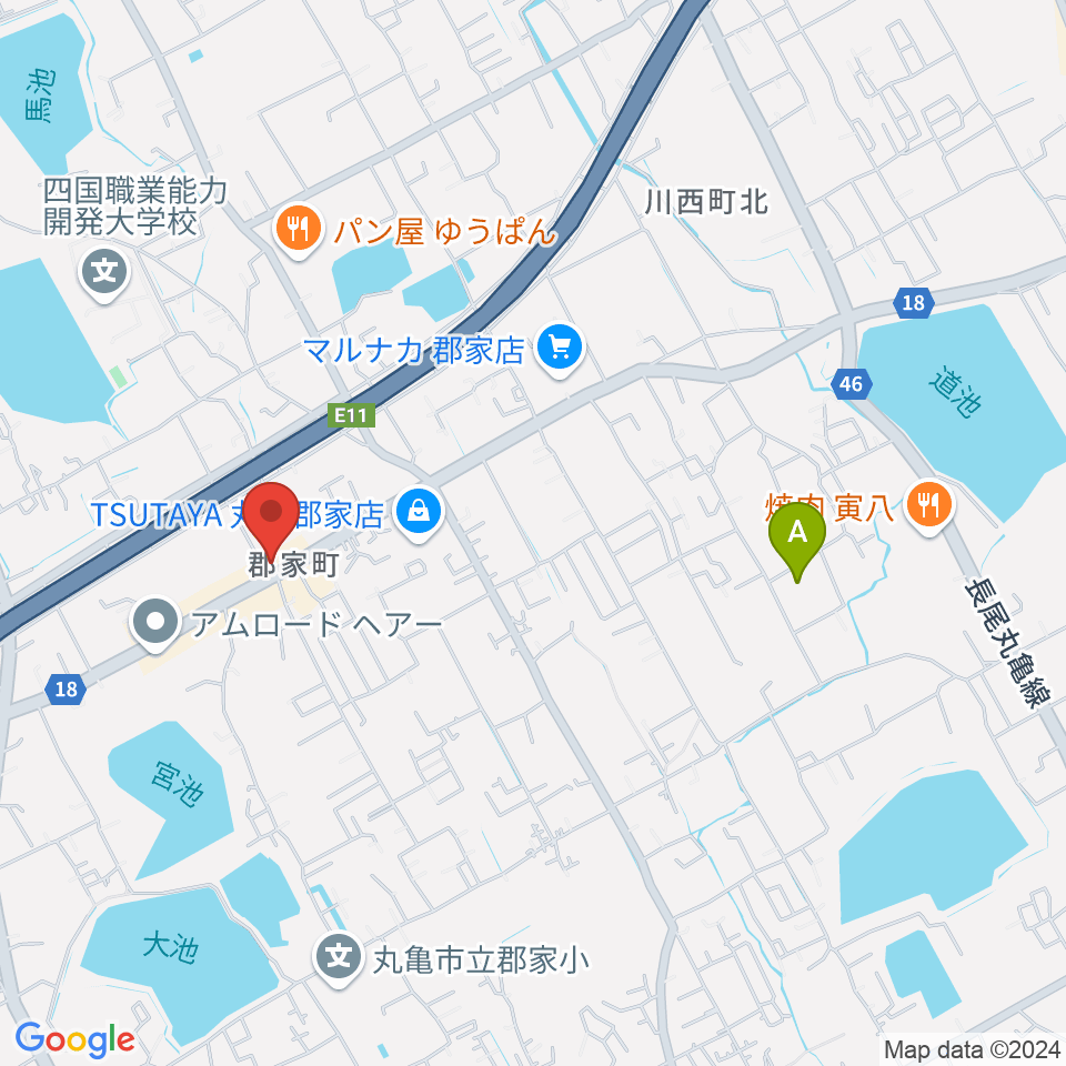 オオサカヤ 丸亀郡家店周辺のホテル一覧地図