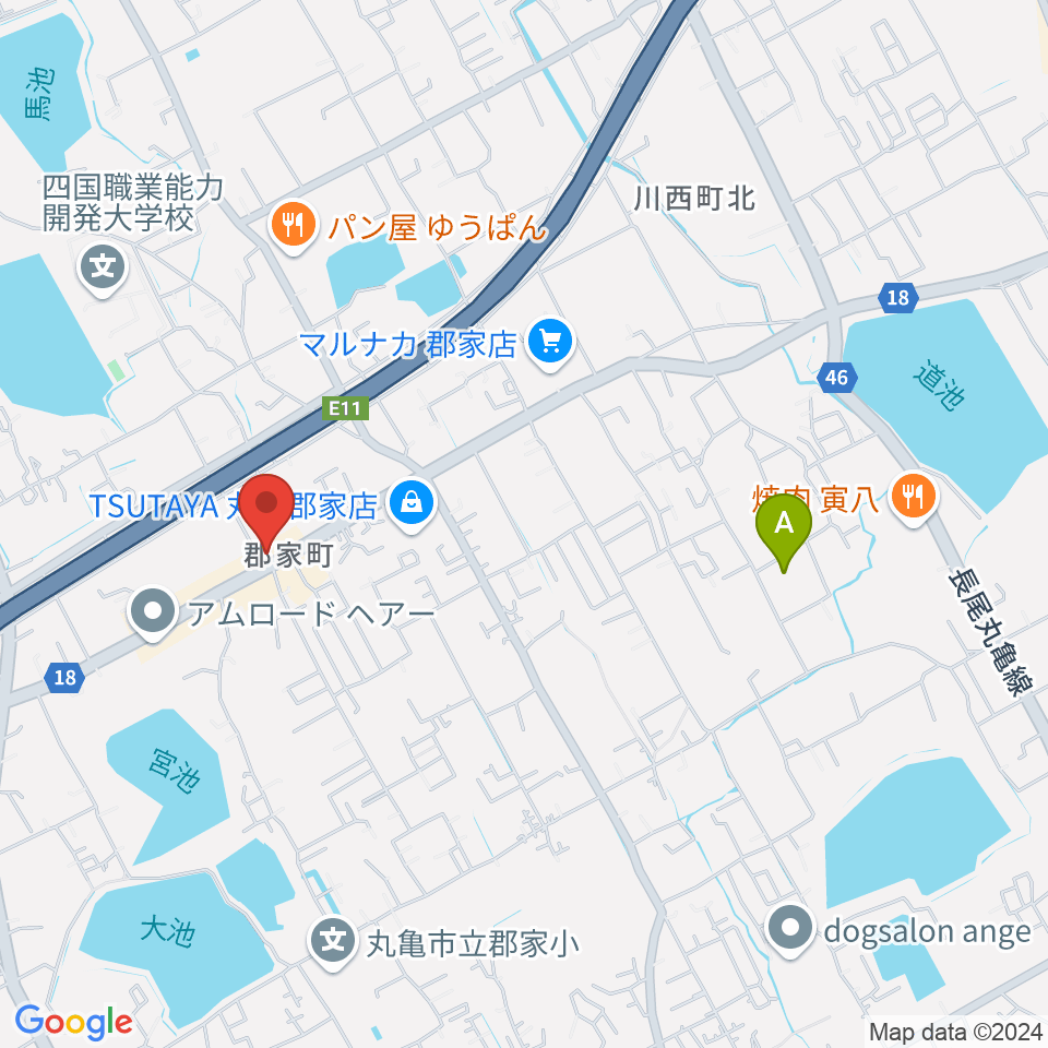 オオサカヤ 丸亀郡家店周辺のホテル一覧地図