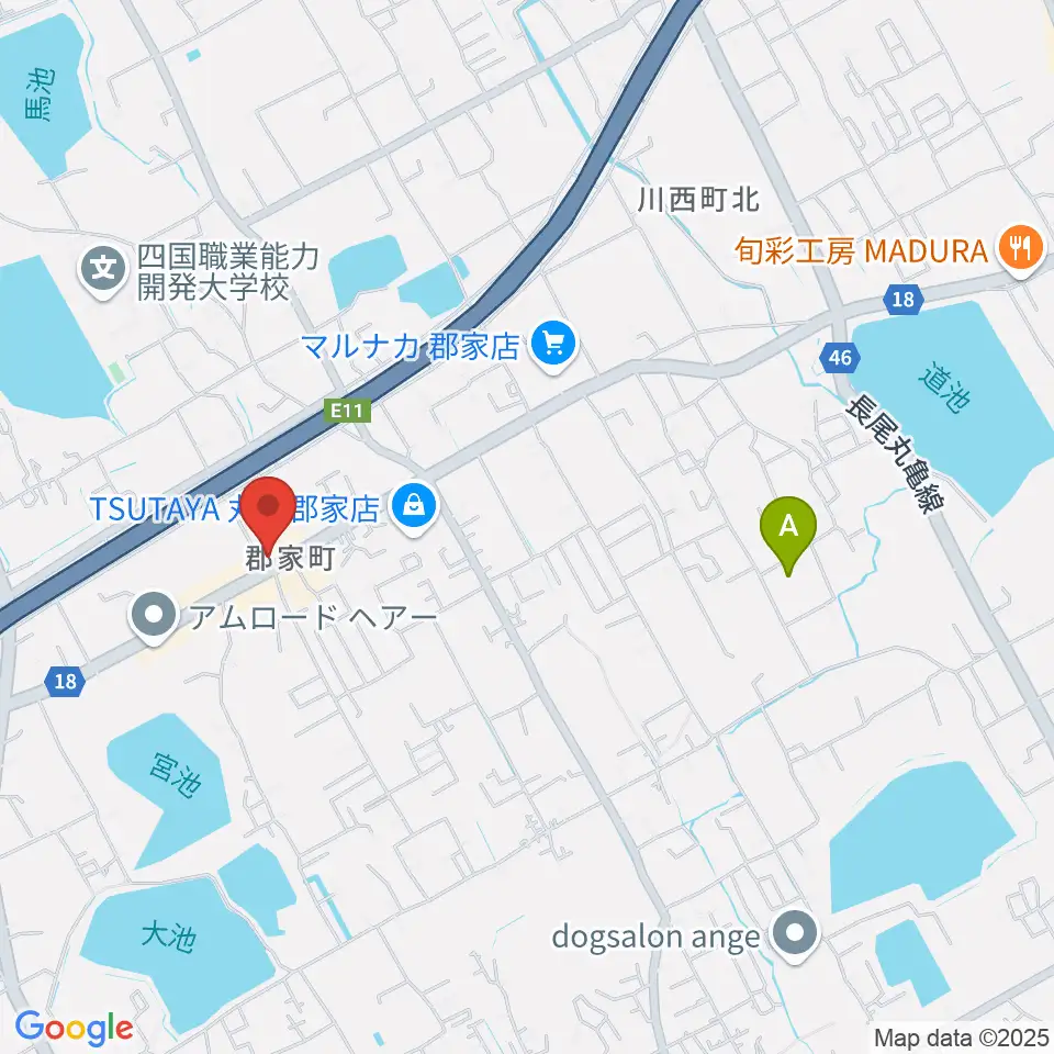 オオサカヤ 丸亀郡家店周辺のホテル一覧地図