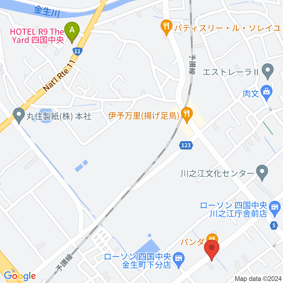 オオサカヤ 川之江店周辺のホテル一覧地図