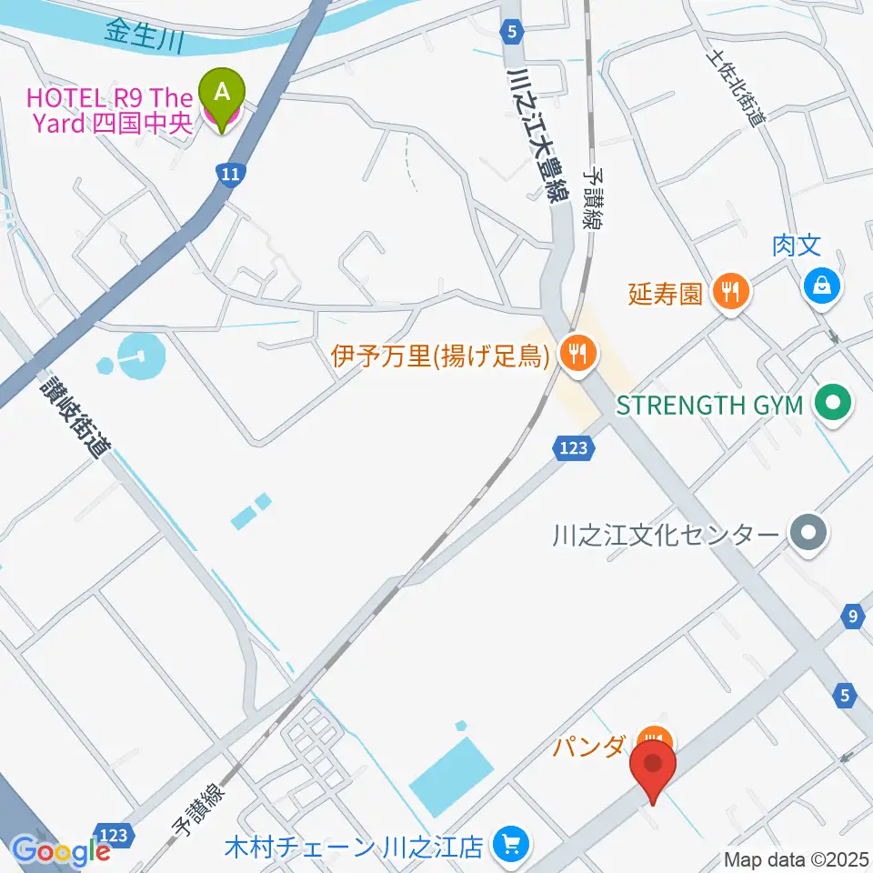 オオサカヤ 川之江店周辺のホテル一覧地図