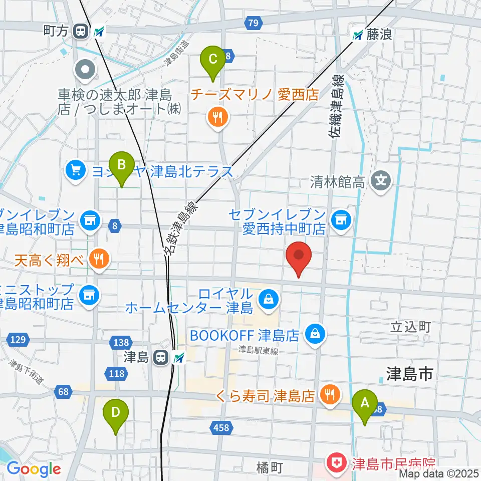 ダイイチ楽器周辺のホテル一覧地図