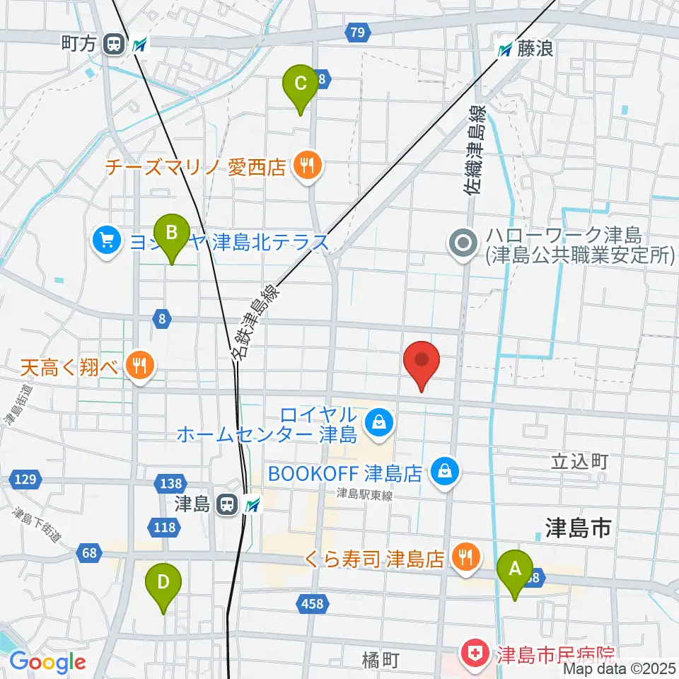 ダイイチ楽器周辺のホテル一覧地図