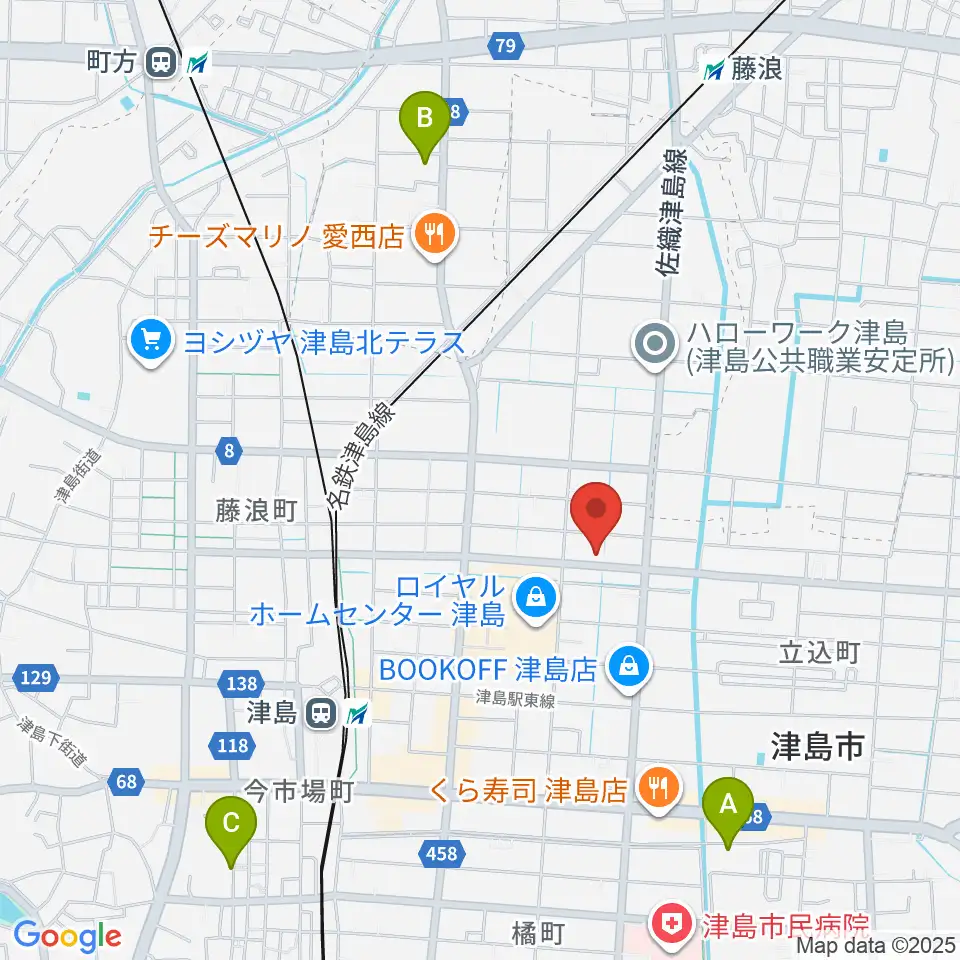 ダイイチ楽器周辺のホテル一覧地図