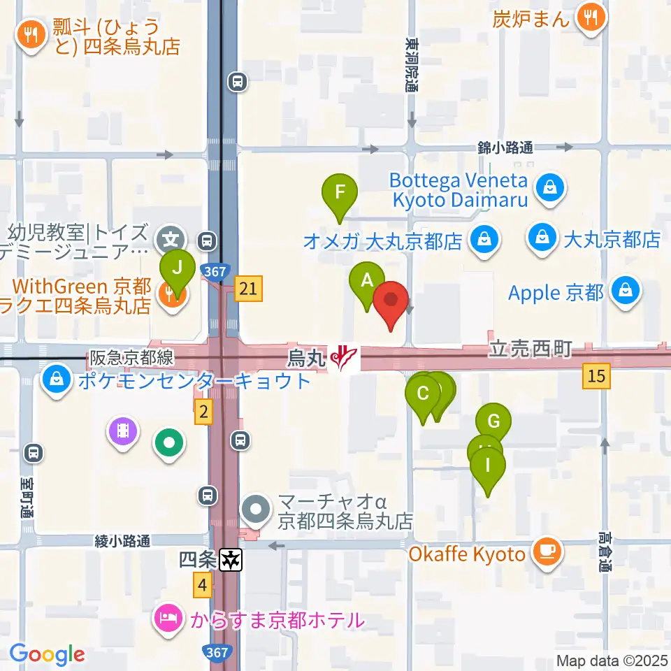 JEUGIA Basic.周辺のホテル一覧地図