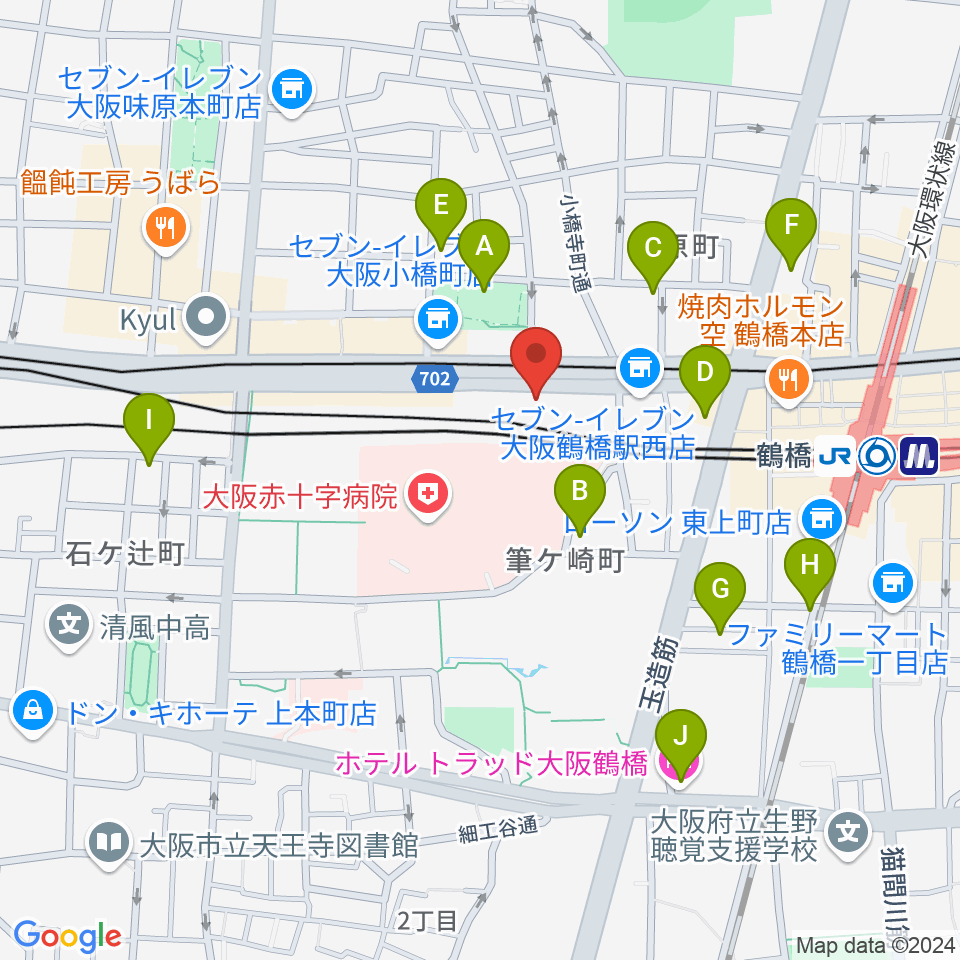 福田楽譜周辺のホテル一覧地図