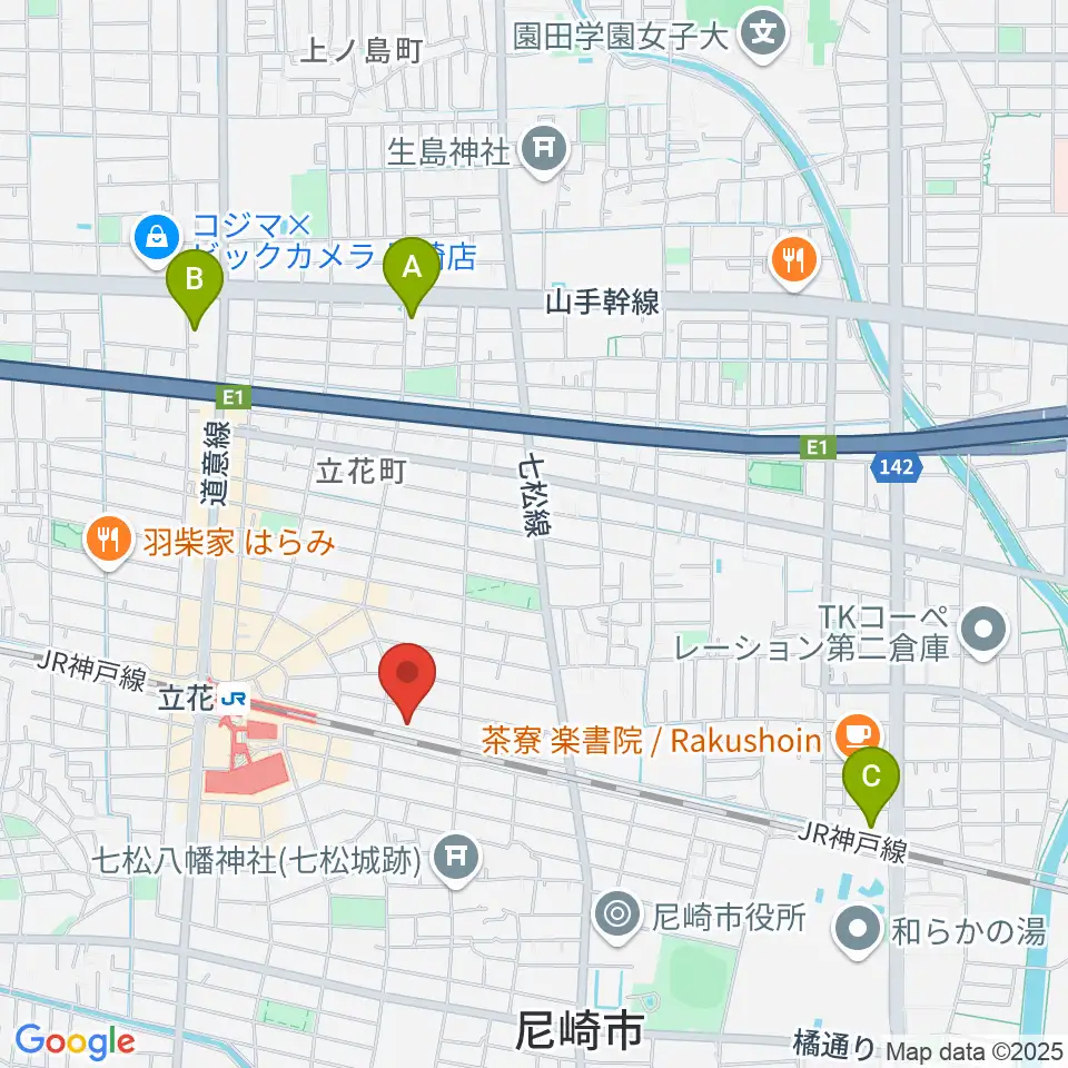 マサゴ楽器周辺のホテル一覧地図