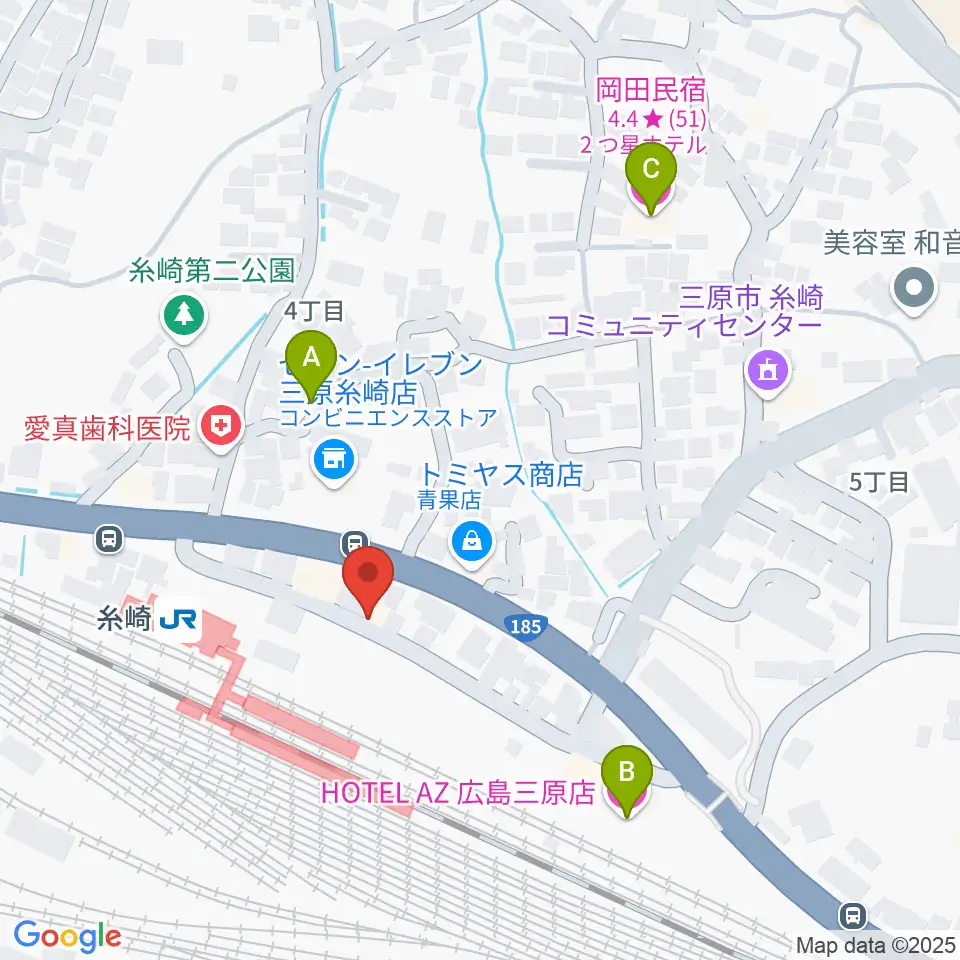 三原博志バイオリン工房周辺のホテル一覧地図