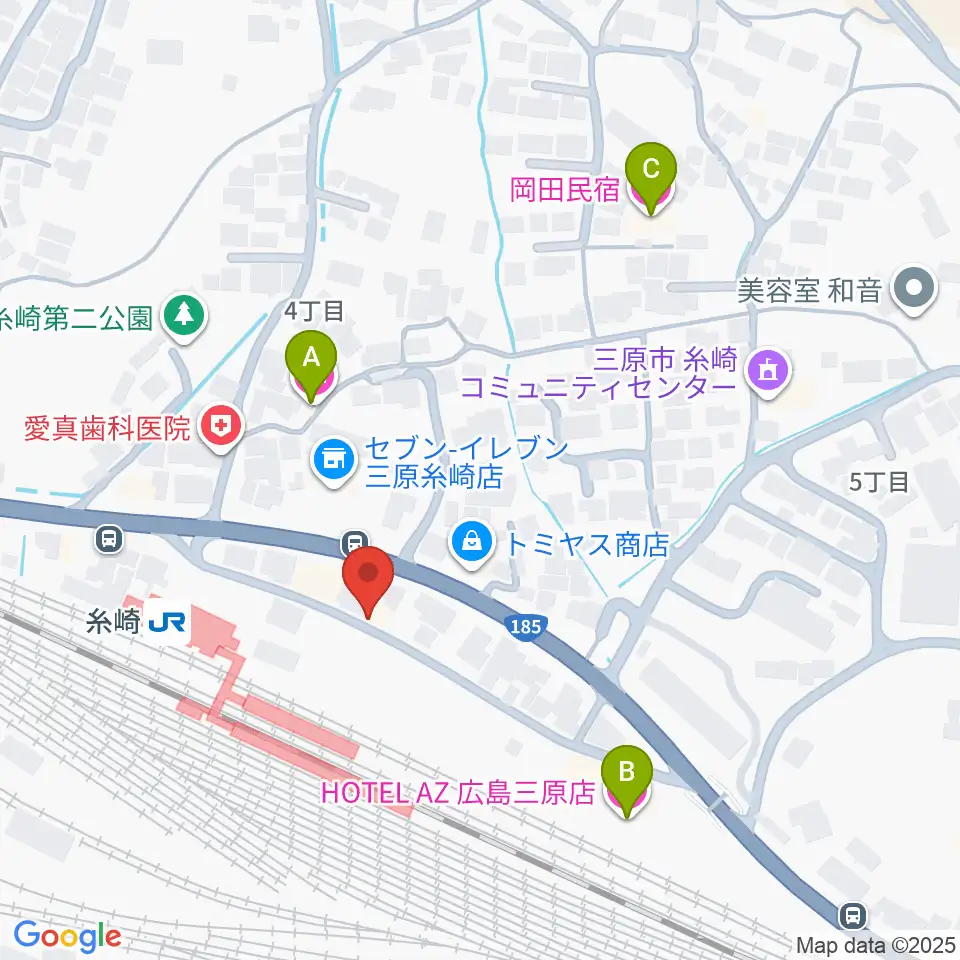 三原博志バイオリン工房周辺のホテル一覧地図