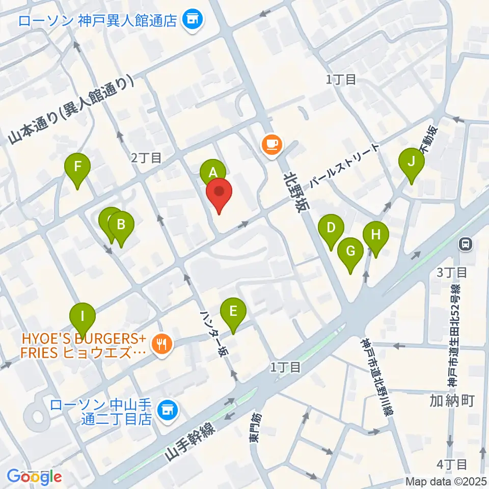 リードマン北野店周辺のホテル一覧地図