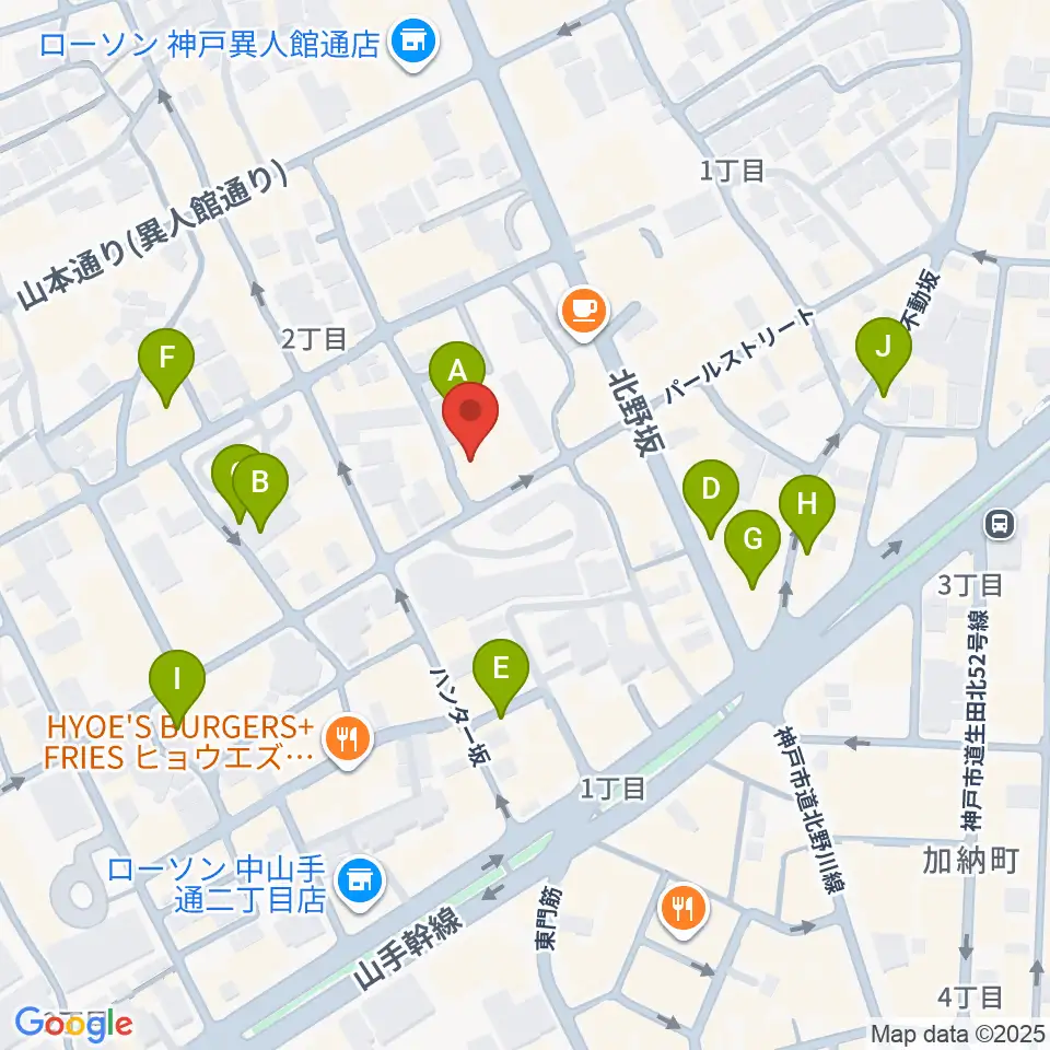 リードマン北野店周辺のホテル一覧地図