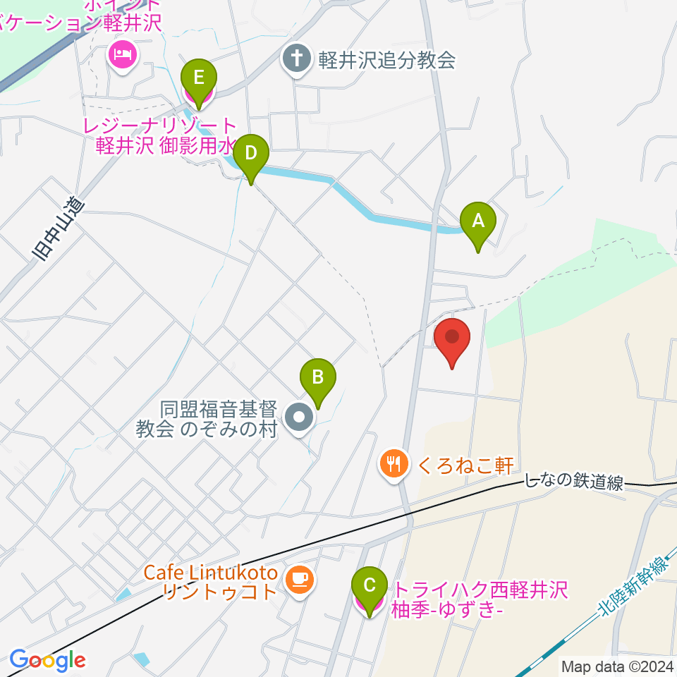 ジョーフォレストギターハウス周辺のホテル一覧地図