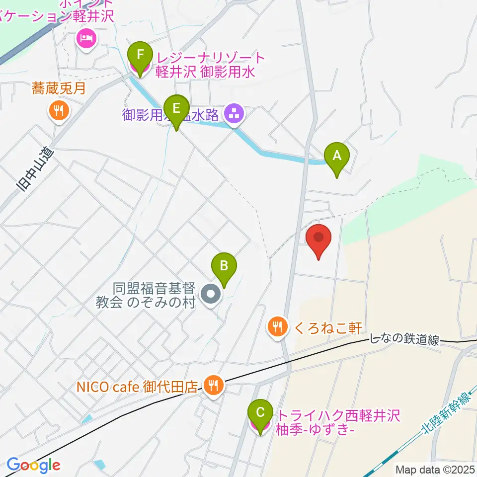 ジョーフォレストギターハウス周辺のホテル一覧地図