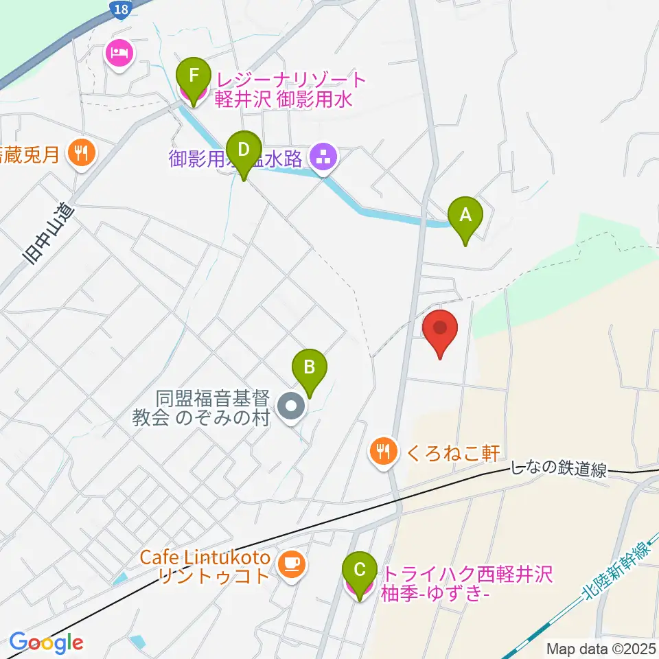 ジョーフォレストギターハウス周辺のホテル一覧地図