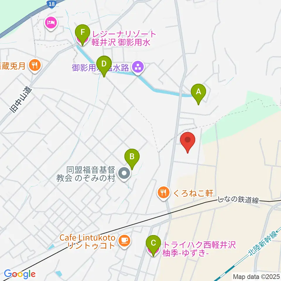 ジョーフォレストギターハウス周辺のホテル一覧地図