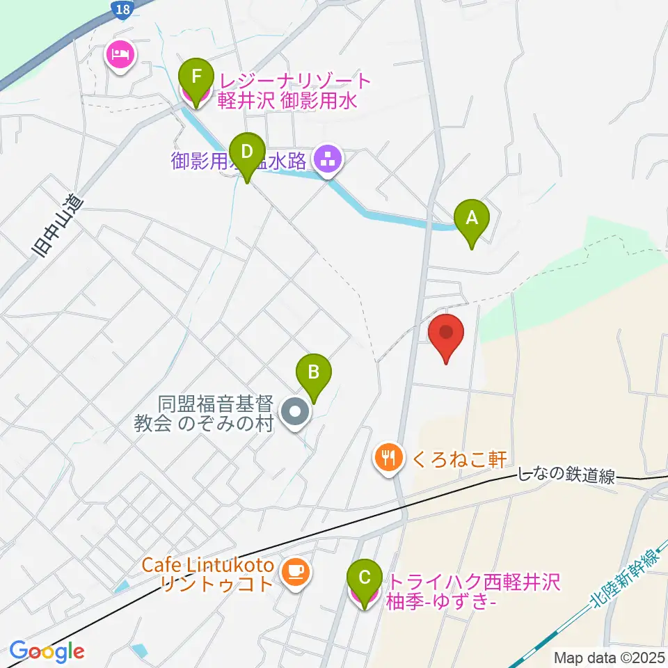 ジョーフォレストギターハウス周辺のホテル一覧地図