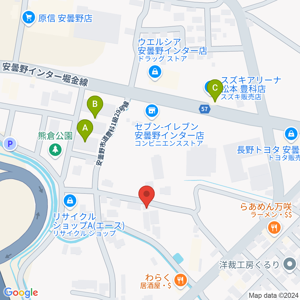 ギターショップEXCEL周辺のホテル一覧地図