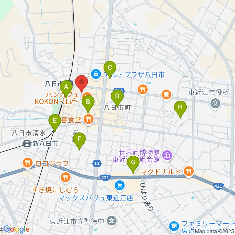 くらま楽器周辺のホテル一覧地図