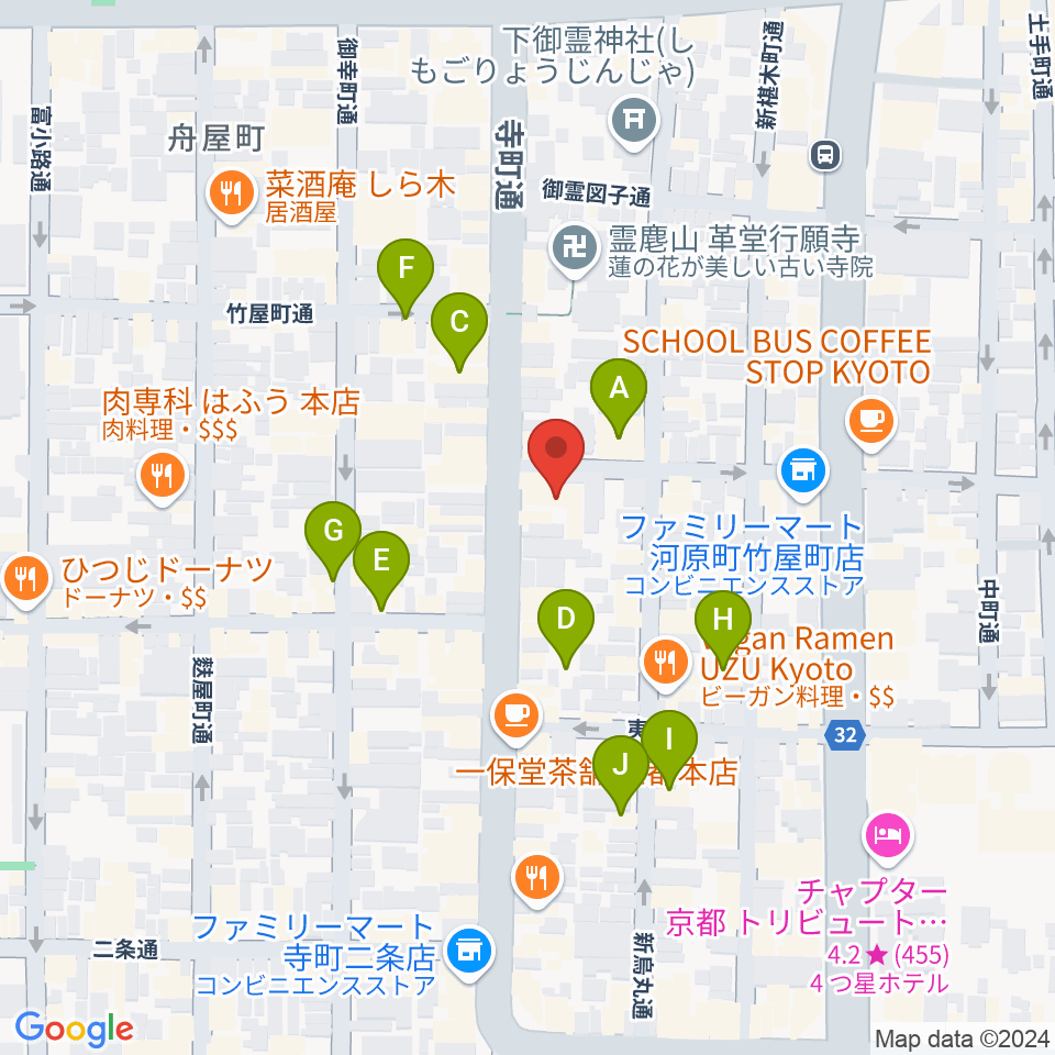 旭堂楽器店周辺のホテル一覧地図