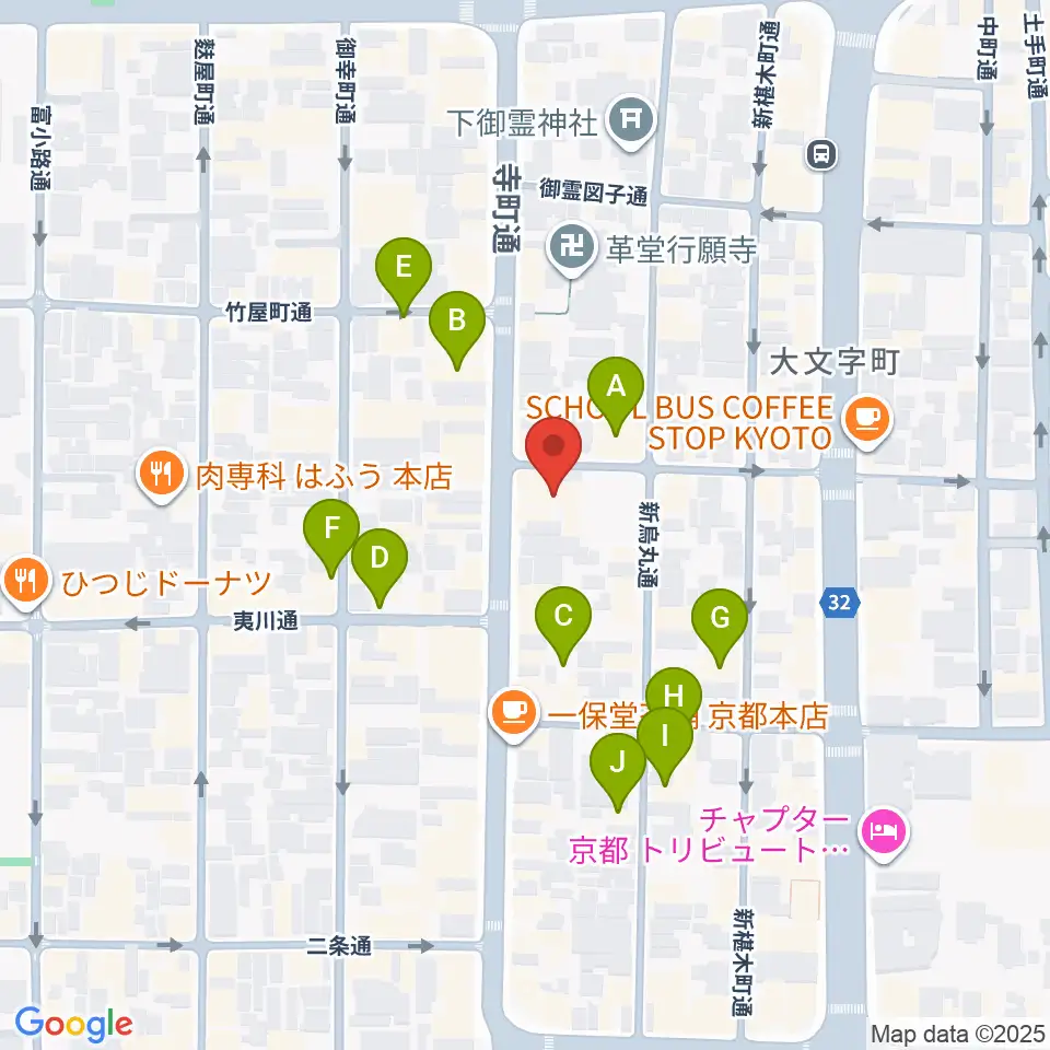 旭堂楽器店周辺のホテル一覧地図