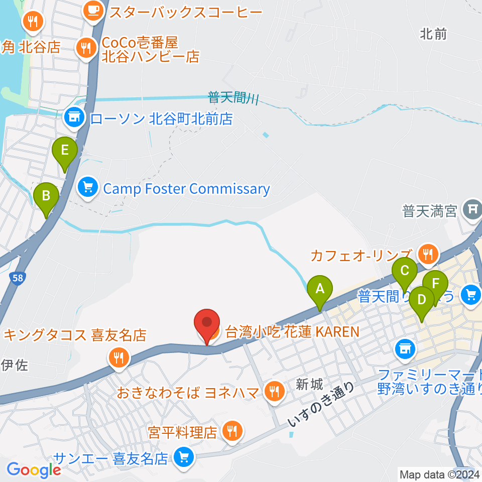 FMぎのわん周辺のホテル一覧地図