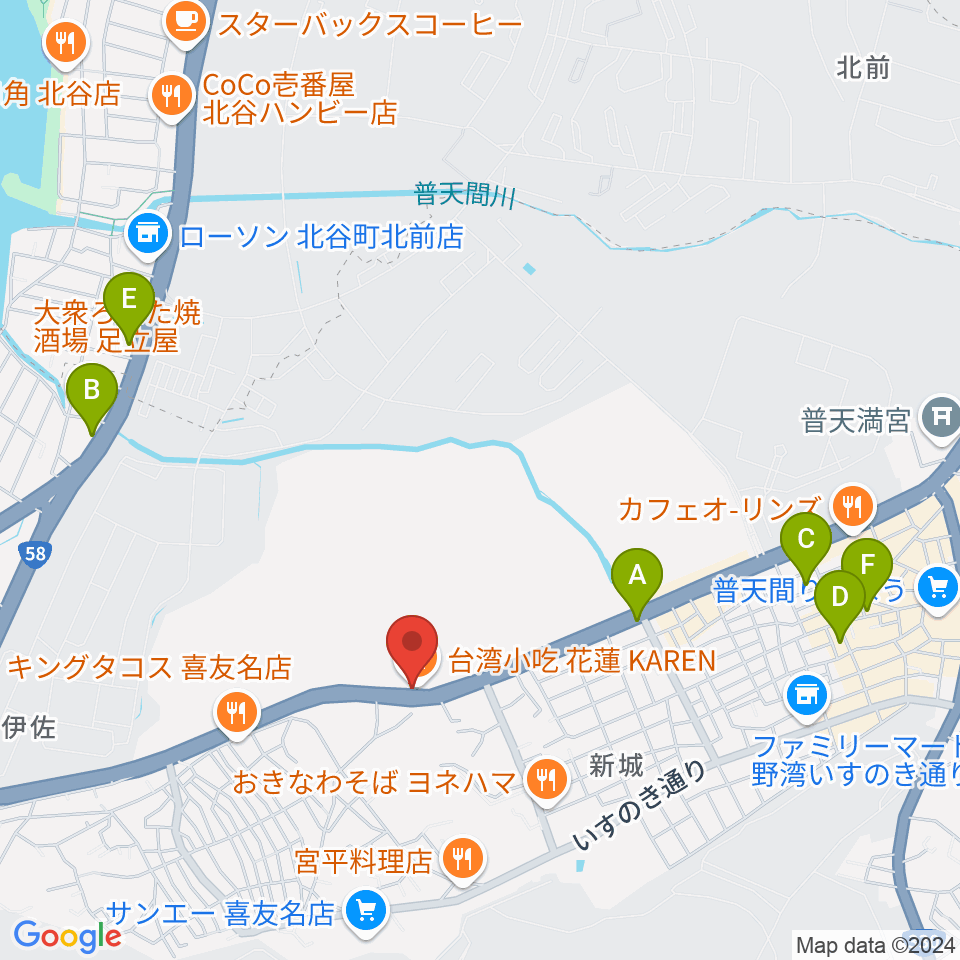 FMぎのわん周辺のホテル一覧地図