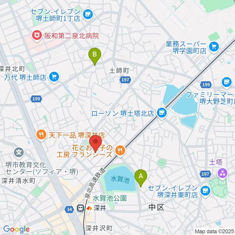 森楽器周辺のホテル一覧地図