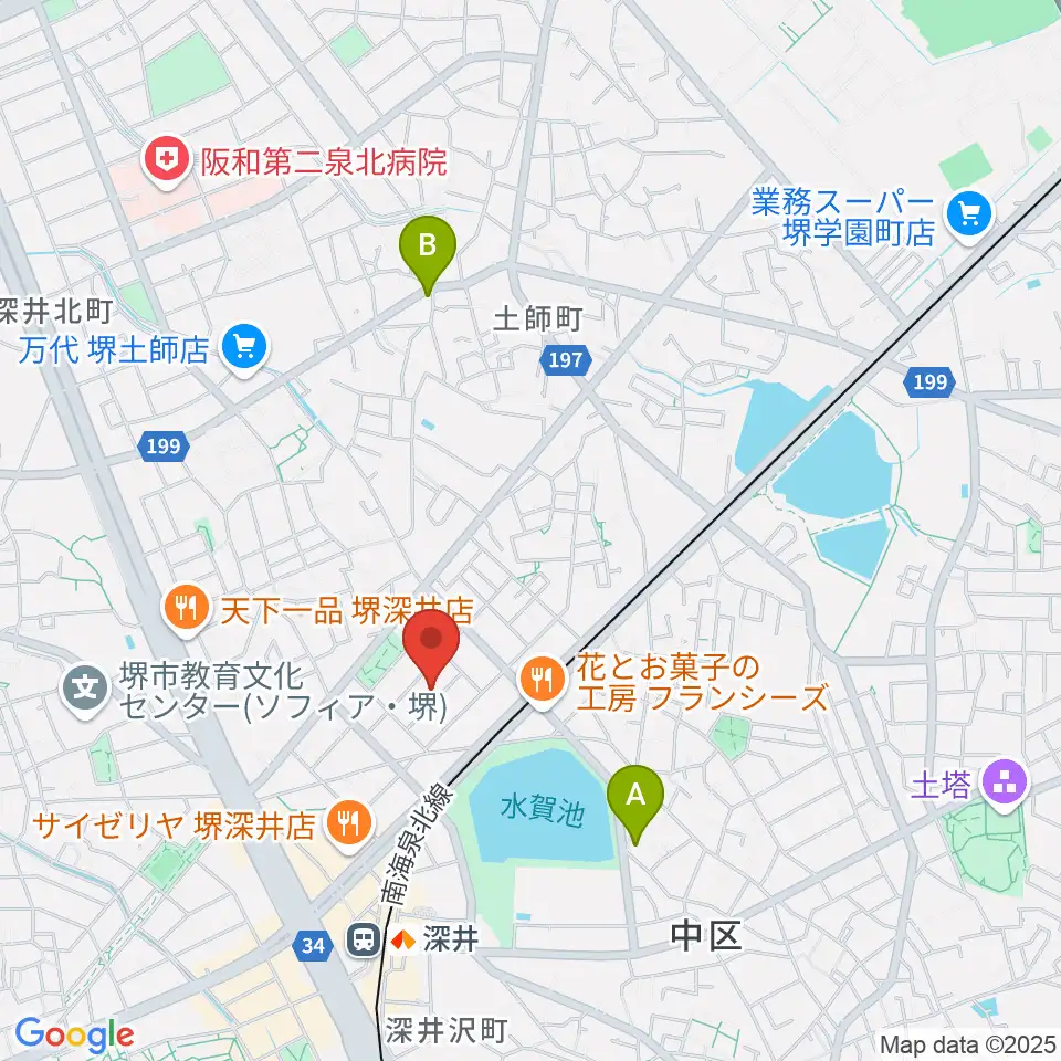 森楽器周辺のホテル一覧地図