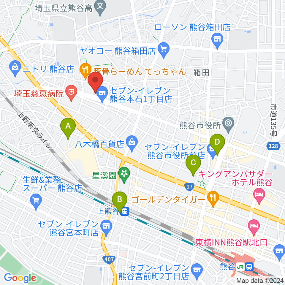 フジクラ楽器周辺のホテル一覧地図