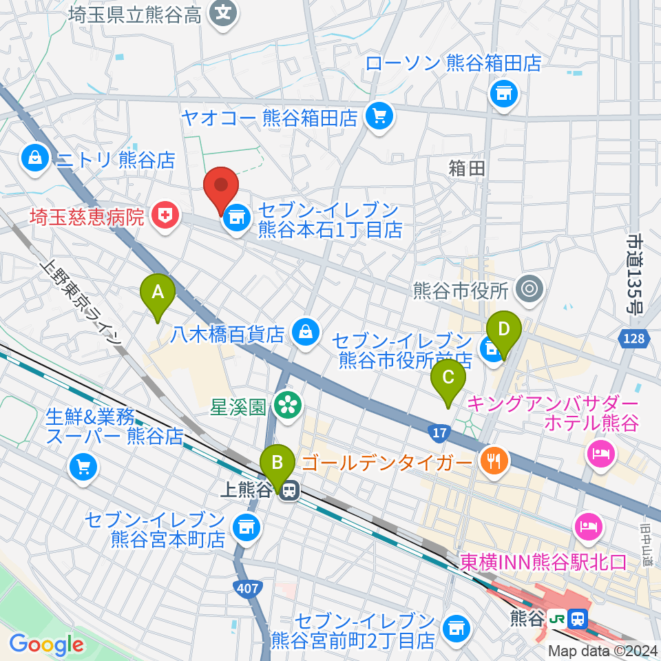 フジクラ楽器周辺のホテル一覧地図