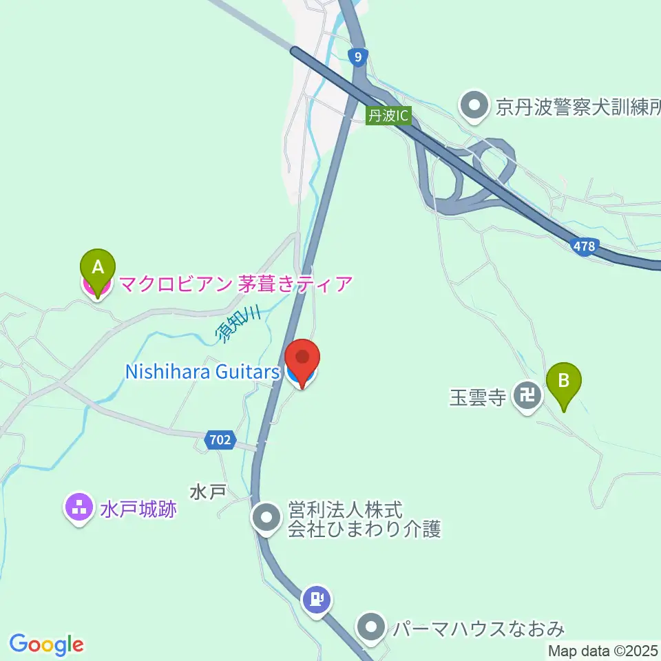 Nishihara Guitars周辺のホテル一覧地図