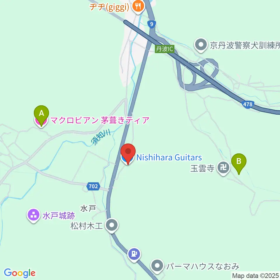 Nishihara Guitars周辺のホテル一覧地図